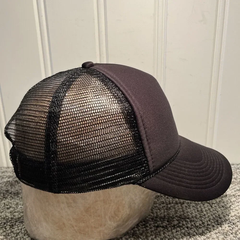 VTG Trident Trucker Hat Cap SnapBack Otto Black Foam Mesh Great Condition - Picture 4 of 9